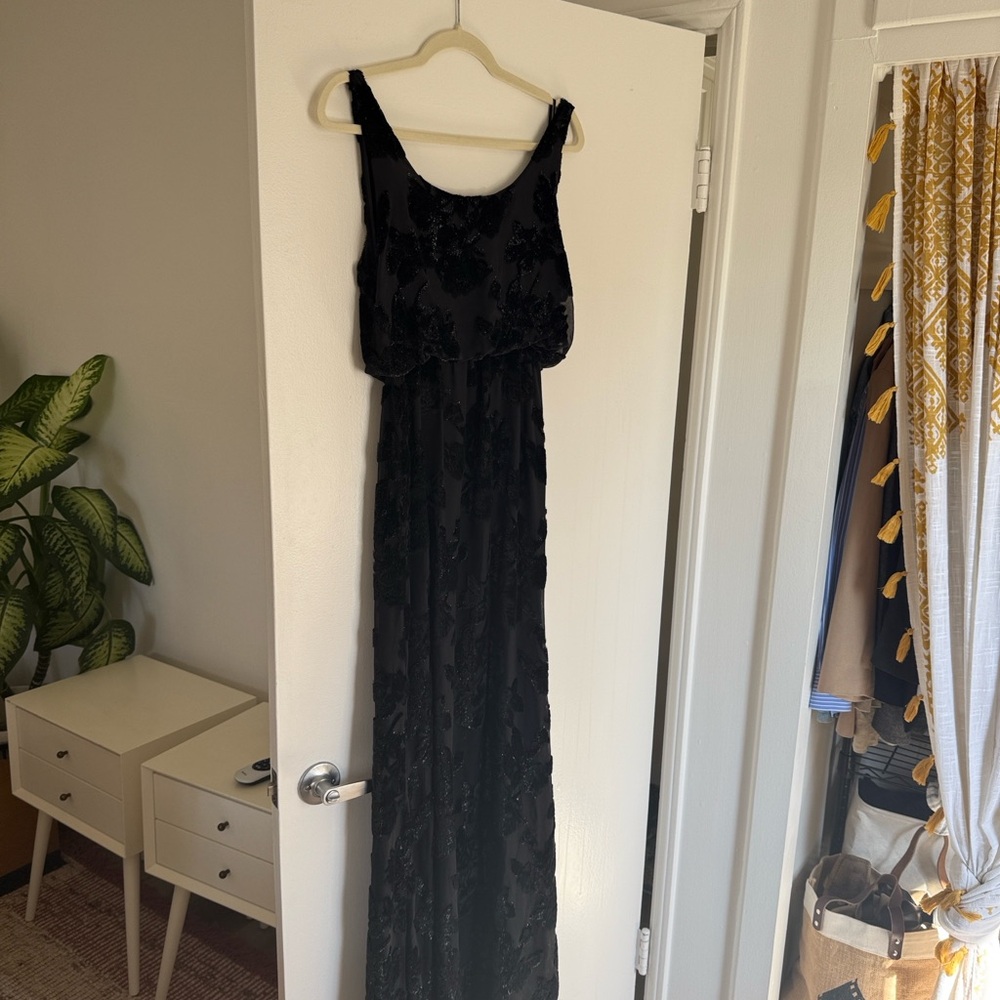 Alice + Olivia Black Sequin Maxi Dress - Picture 4 of 6